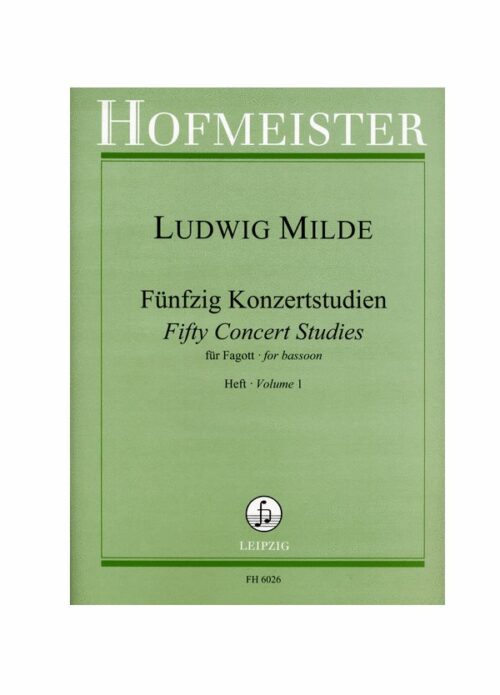 Milde 50 Konzertstudien, op. 26, Heft 1 Ed. Hofmeister Fh6026