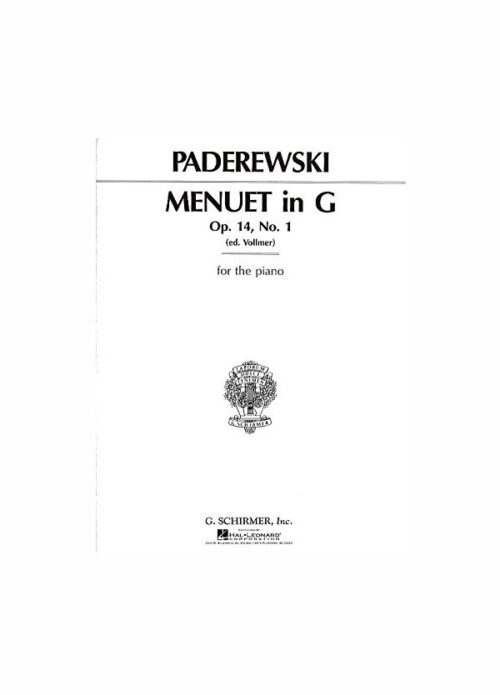 Ignacy Paderewski: Menuet In G Op.14 No.1. For Pianoforte