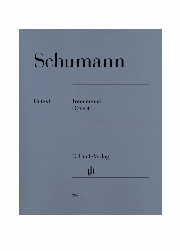Schumann Intermezzi Op. 4 Urtext Ed. Henle Verlag