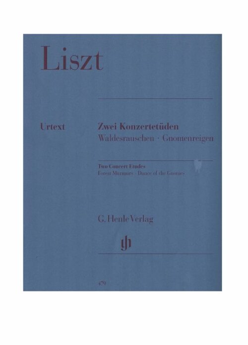 LISZT : DUE STUDI DA CONCERTO URTEX per pianoforte HENLE VERLAG HV479