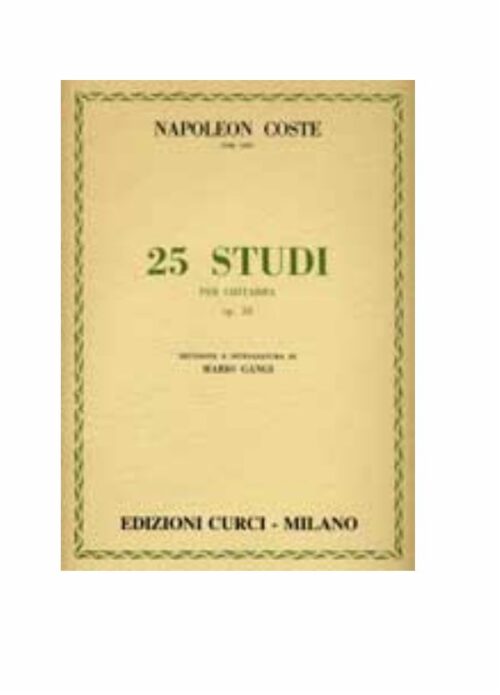 NAPOLEON COSTE : 25 STUDI per chitarra op.38 CURCI EC11285