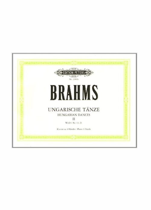 BRAHMS : DANZE UNGHERESI VOL.2 per pianoforte a 4 mani PETERS