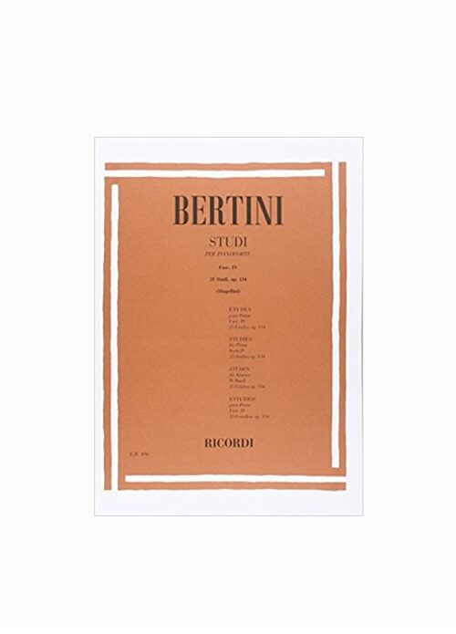 BERTINI : 25 STUDI OP.134 VOLUME 4 per pianoforte RICORDI ER496