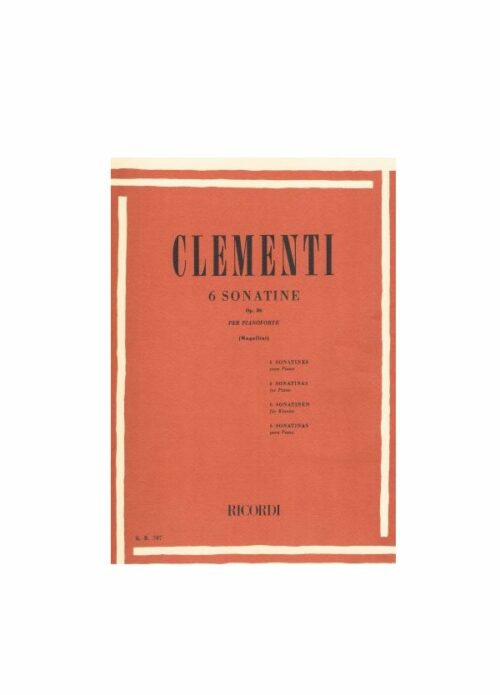 Clementi 6 (Sei) Sonatine Op.36 Rev. Mugellini Ed. Ricordi Er797