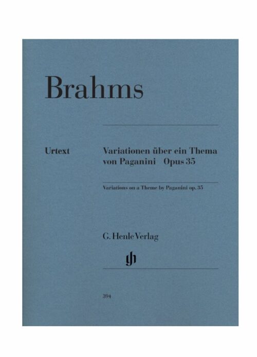 Johannes Brahms Paganini Variations op. 35 Urtext Ed. Henle Verlag