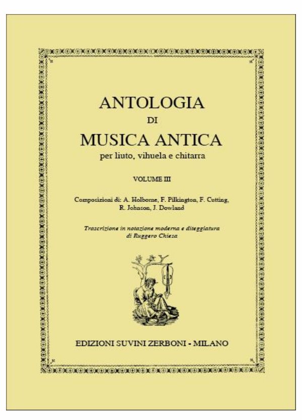 ANTOLOGIA DI MUSICA ANTICA VOLUME 3 per chitarra SUVINI ZERBONI