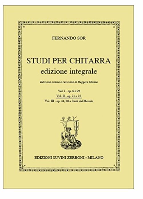 SOR : STUDI PER CHITARRA VOLUME 2 OP.31 e 35 SUVINI ZERBONI