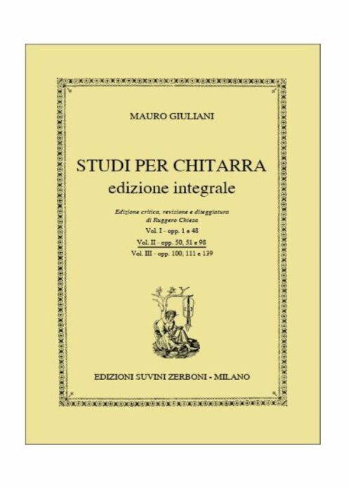 GIULIANI : STUDI PER CHITARRA VOLUME 2 OPP.50,51,98 SUVINI ZERBONI
