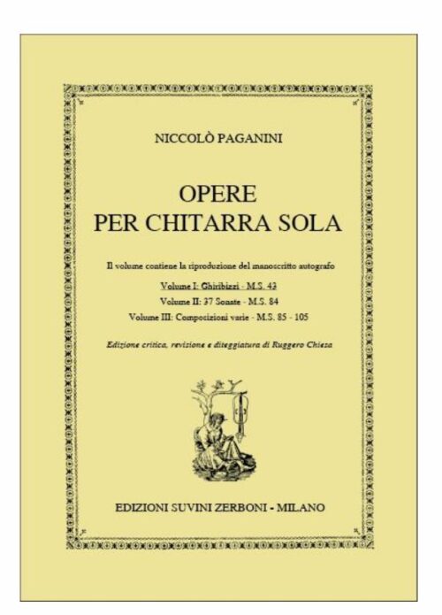 PAGANINI : GHIRIBIZZI M.S. 43 per chitarra VOL.1 SUVINI ZERBONI