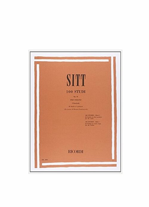 SITT : 100 STUDI OP.32 VOLUME 1 per violino RICORDI ER2806