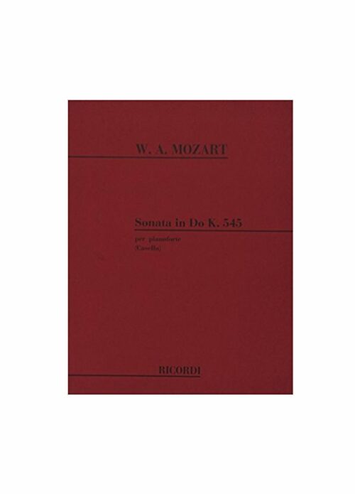 MOZART : SONATA IN DO K545 per pianoforte RICORDI 128354