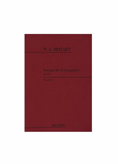 MOZART : SONATA IN LA MAGGIORE K 331 per pianoforte RICORDI 128404