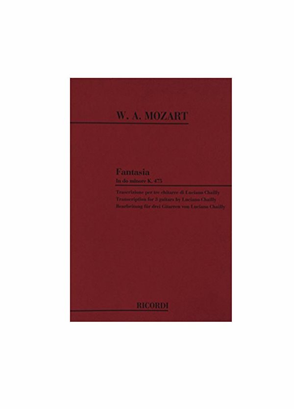 MOZART : FANTASIA IN DO MINORE K 475 per pianoforte RICORDI 128405