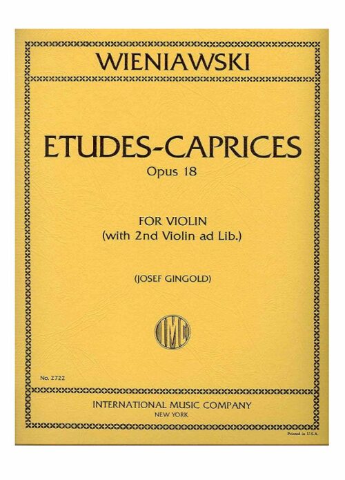 WIENIAWSKI : ETUDES CAPRICES OP.18 per violino ( per due violino ) IMC 2722