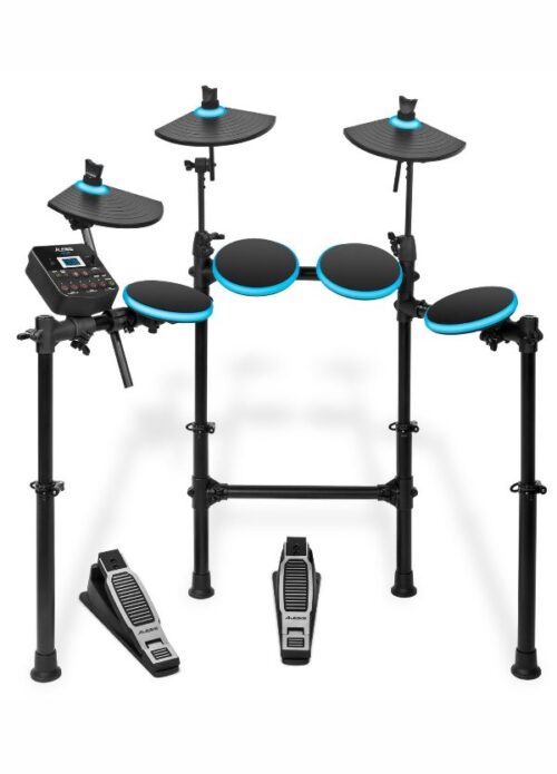 Alesis DM Lite Kit Batteria Elettronica Completa con Più di 200 Suoni, Rack Pieghevole, Pad Illuminati e Collegamento USB MIDI.