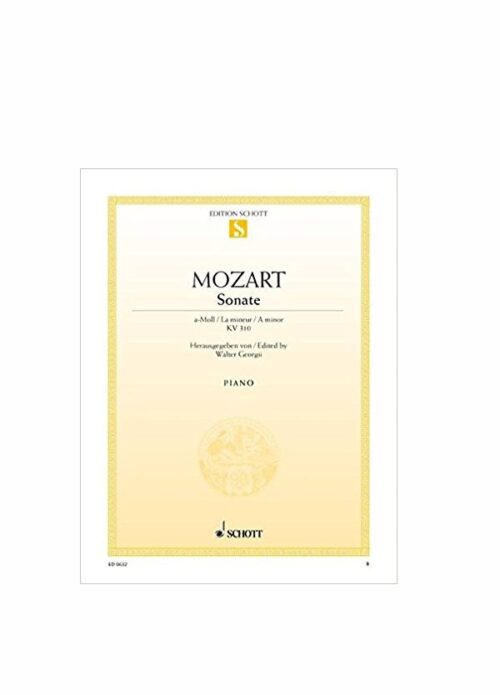 MOZART : SONATA IN LA minore KV 310 per pianoforte SCHOTT ED0632