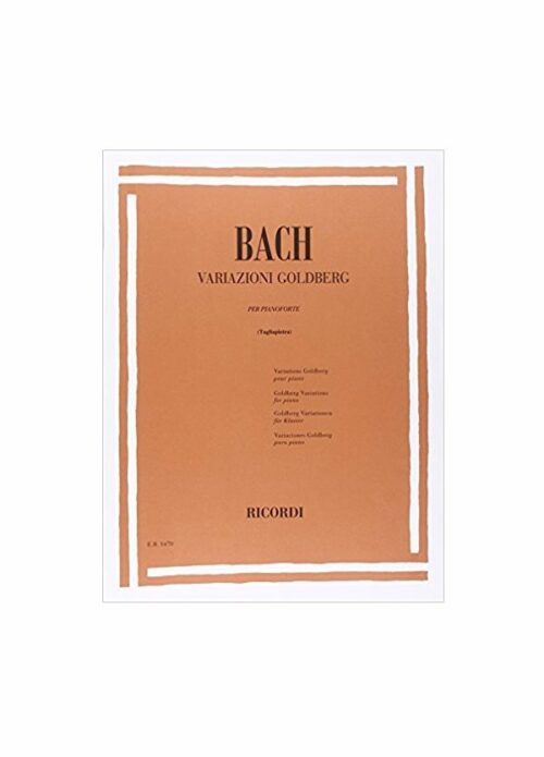 Bach : variazioni goldberg per pianoforte RICORDI ER1470