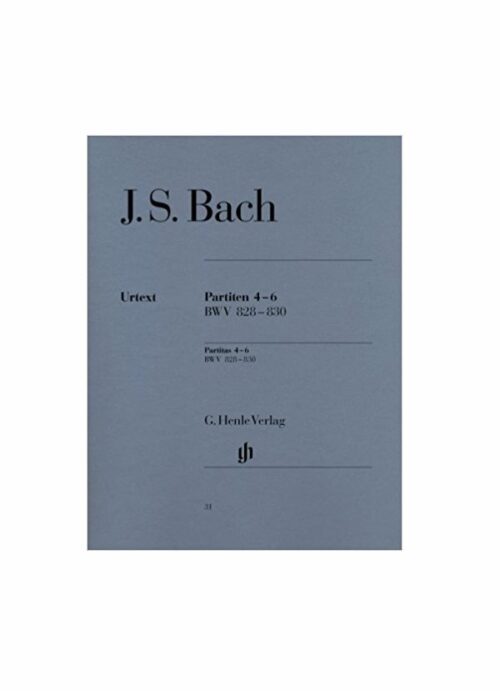 Bach : Partite 4 - 6 bwv 828 - 830 per pianoforte HENLE VERLAG URTEX HV31