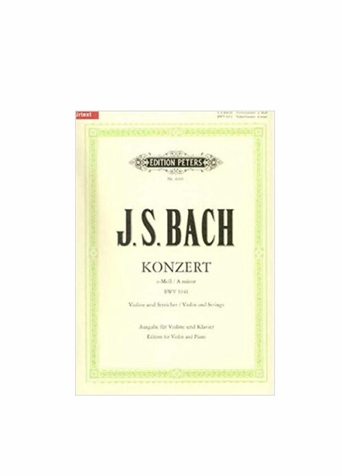 BACH : CONCERTO IN LA MINORE BWV 1041 per violino e piano PETERS P-4996