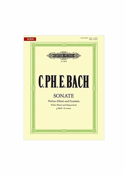 BACH C.PH. : SONATE IN SOL MINORE per violino ( flauto ) e pianoforte PETERS P-9856