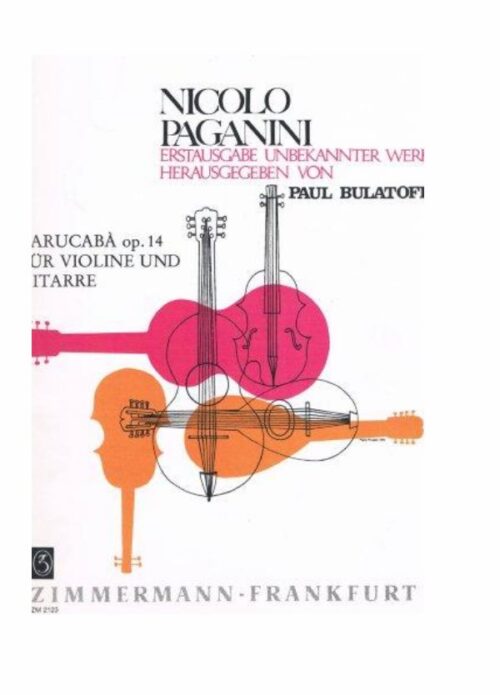 PAGANINI : BARUCABA OP.14 per violino e chitarra ZIMMERMANN ZM2123
