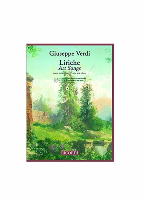 VERDI : LIRICHE ART SONGS per canto e pianoforte RICORDI 139670
