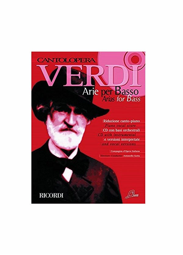 CANTOLOPERA : VERDI , ARIE PER BASSO VOLUME 1 RICORDI 139848