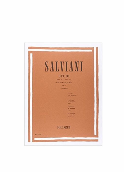 SALVIANI : STUDI PER SASSOFONO (tratti dal metodo per oboe) VOLUME 1 RICORDI ER2297