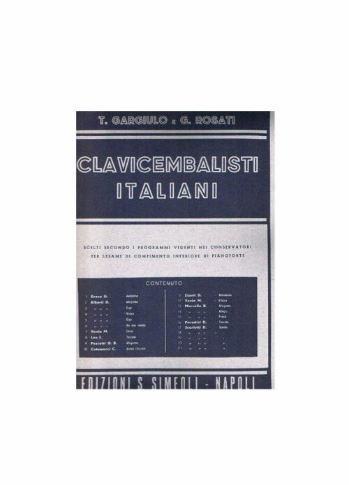 GARGIULO ROSATI : CLAVICEMBALISTI ITALIANI SIMEOLI ES1310