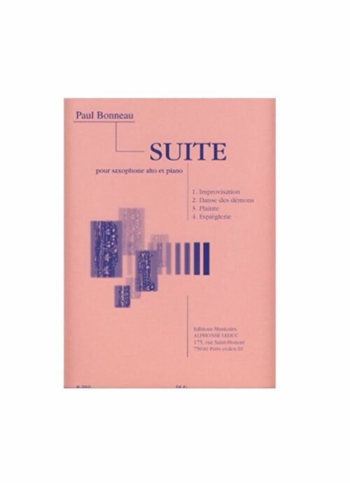 BONNEAU : SUITE per sax alto e piano LEDUC AL20303