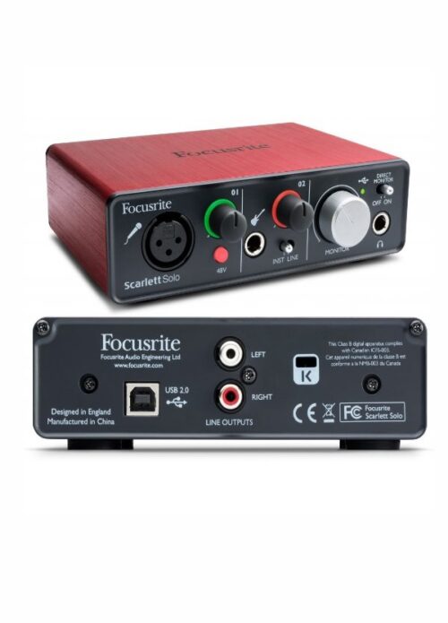 SCHEDA AUDIO FOCUSRITE SCARLETT SOLO terza generazione