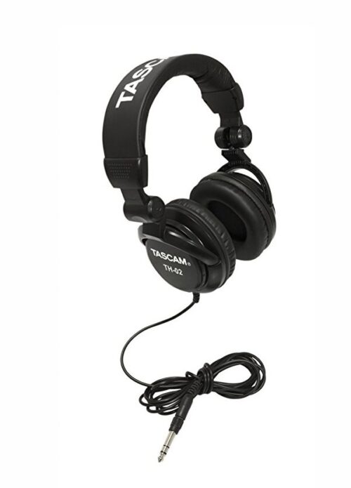 Tascam TH-02, Cuffia stereo alta potenza con medi chiari e bassi profondi, Nero