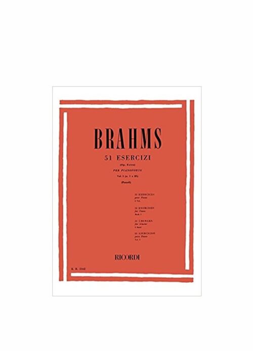 Brahms : 51 esercizi volume 1 Op. extra  RICORDI ER2162