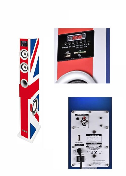 Altoparlante a Colonna 100 Watt con Usb-Sd-Tuner Fm-Bluetooth Madison Mad Center 100Uk
