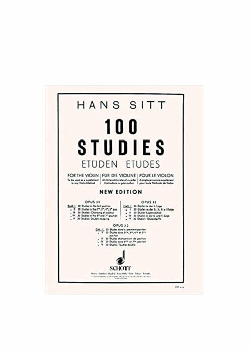 Sitt : 100 studi op.32 volume 1 per violino  SCHOTT EES121