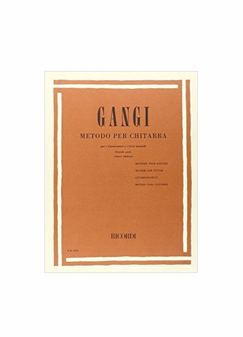 Gangi : metodo per chitarra seconda parte   RICORDI ER2692