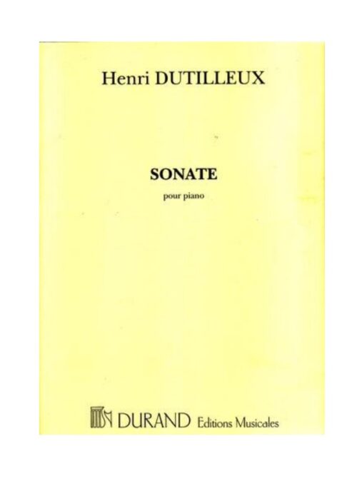 Henri Dutilleux sonate per piano Durand df13403