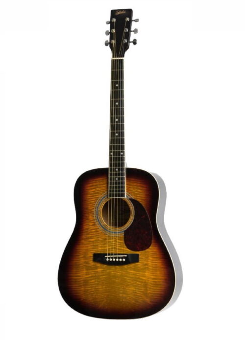 Chitarra acustica Stratos sunburst tigrato