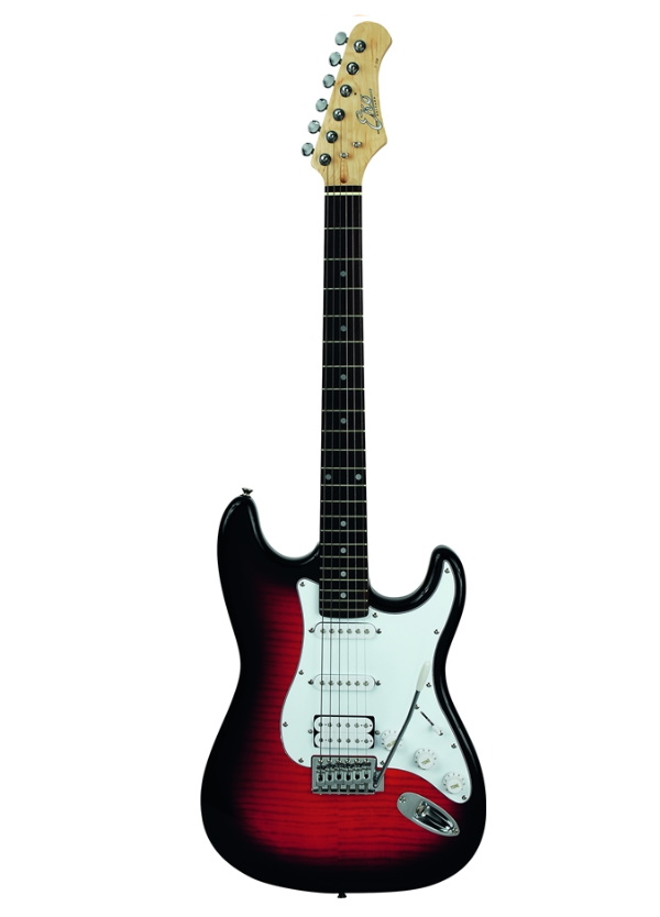 Chitarra elettrica tipo stratocaster Eko s350 sunburst flamed