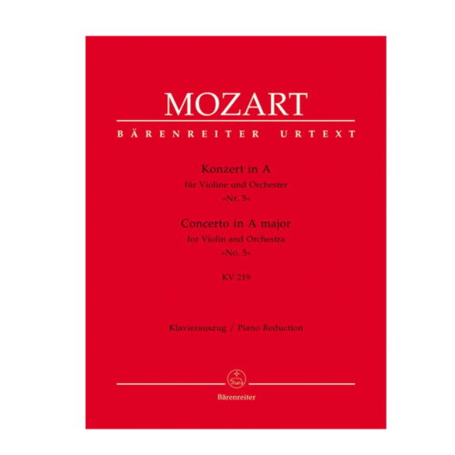 Mozart Violin Concerto No.5 In A K.219 Ed. Barenreiter - Urtext