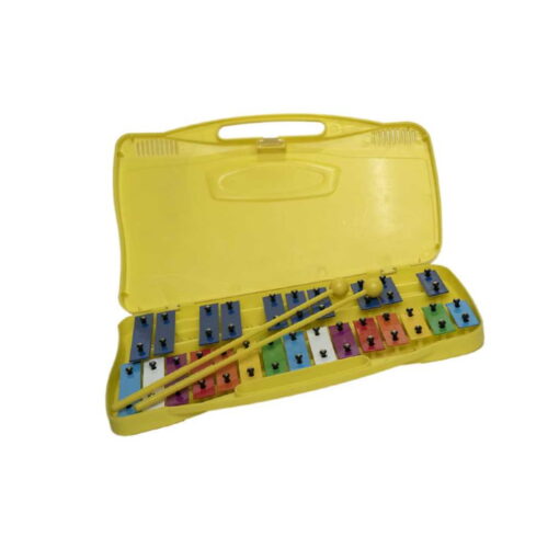 Metallofono Glockenspiel Cromatico 25 Piastre Colorate Oqan Qpp-25