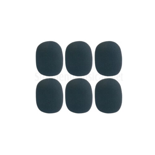 Proel WS6BK Set di 6 coperture antisoffio universali in spugna per microfono nere