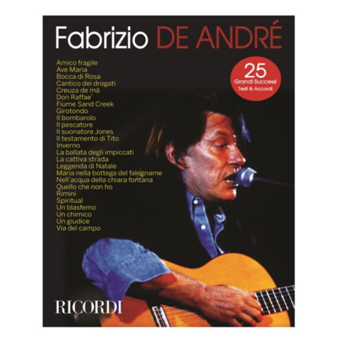 Fabrizio De Andre' Testi e Accordi Ed. Ricordi Mlr879