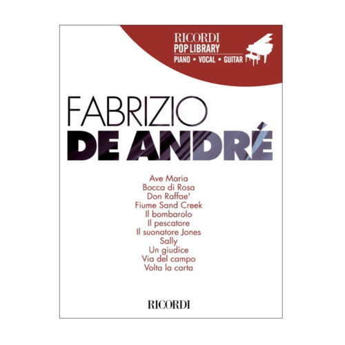 Fabrizio De Andre Spartito PVG Ed. Ricordi Mlr 894