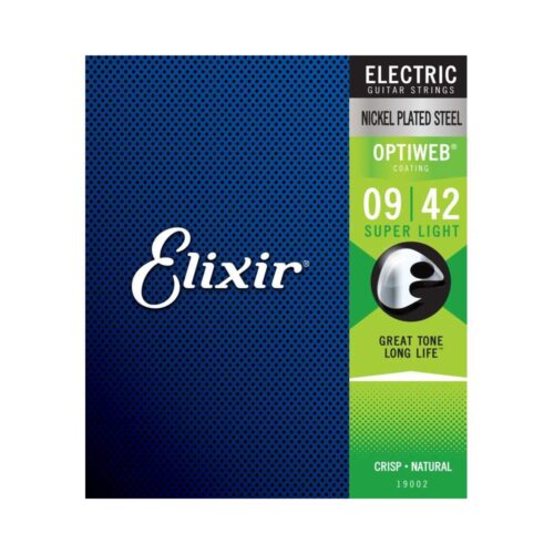 CORDE PER CHITARRA ELETTRICA ELIXIR 19002 ELECTRIC NICKEL PLATED STEEL OPTIWEB