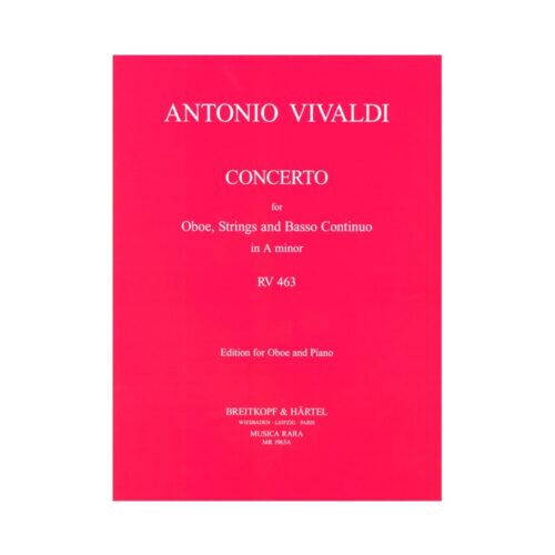 VIVALDI CONCERTO IN A RV 463 Rid. Oboe e Piano Ed. Breitkopf & Hartel