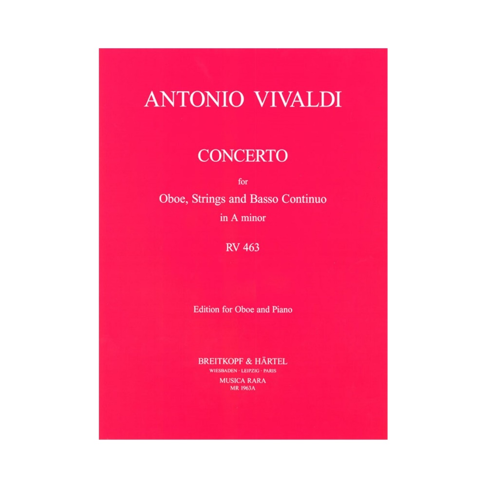 VIVALDI CONCERTO IN A RV 463 Rid. Oboe e Piano Ed. Breitkopf & Hartel