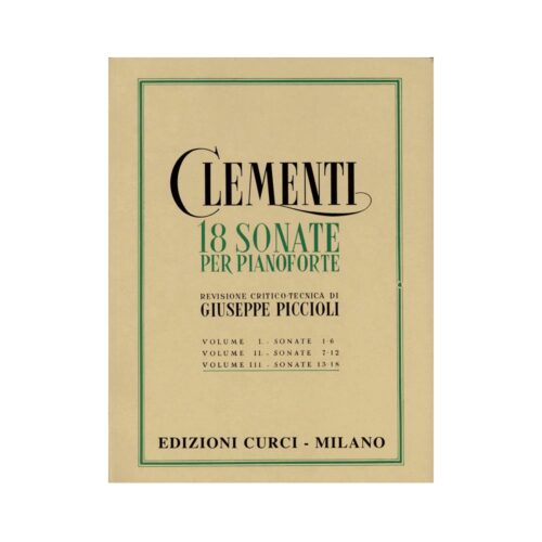 Clementi 18 Sonate per pianoforte Vol. 3 Ed. Curci Ec4717