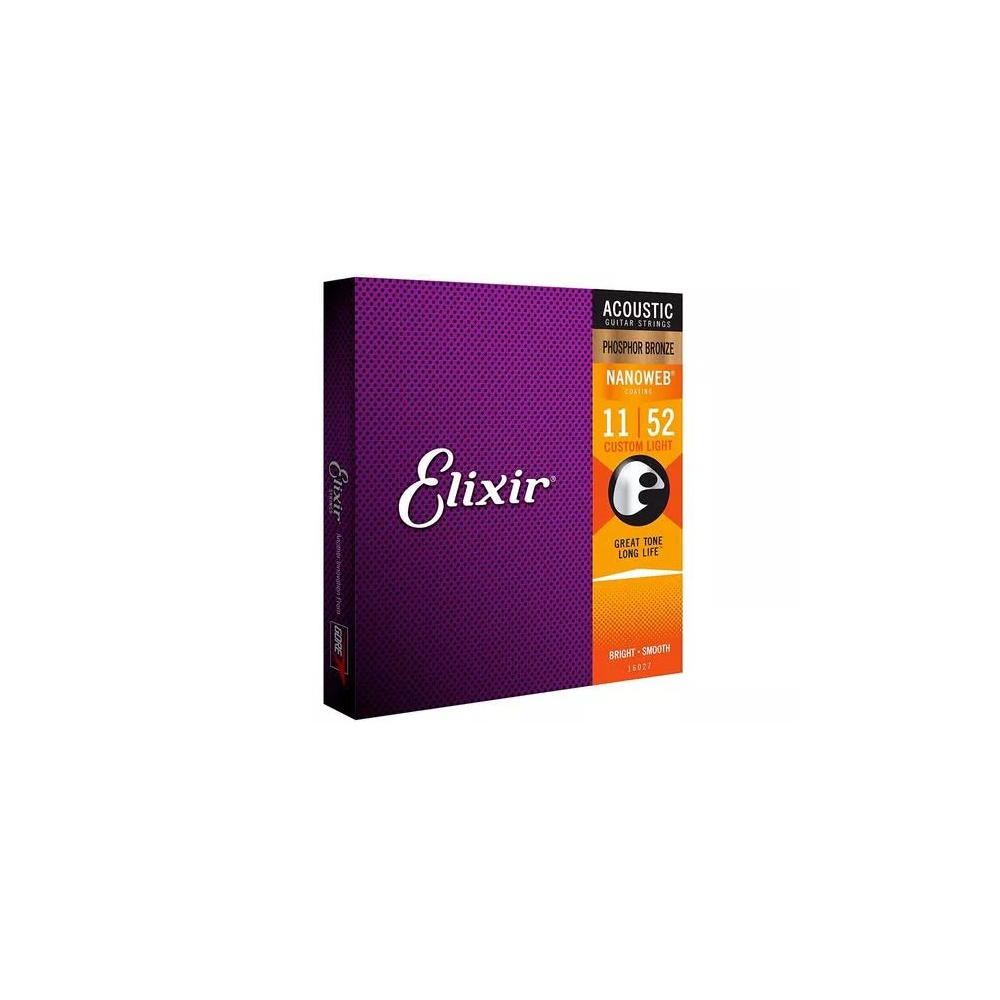 CORDE PER CHITARRA ACUSTICA ELIXIR 16027 PHOSPOR BRONZE NANOWEB - immagine 3
