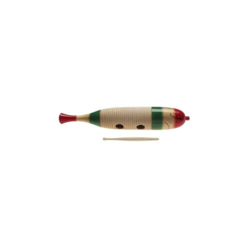 Guiro in legno a forma di pesce da 30 cm